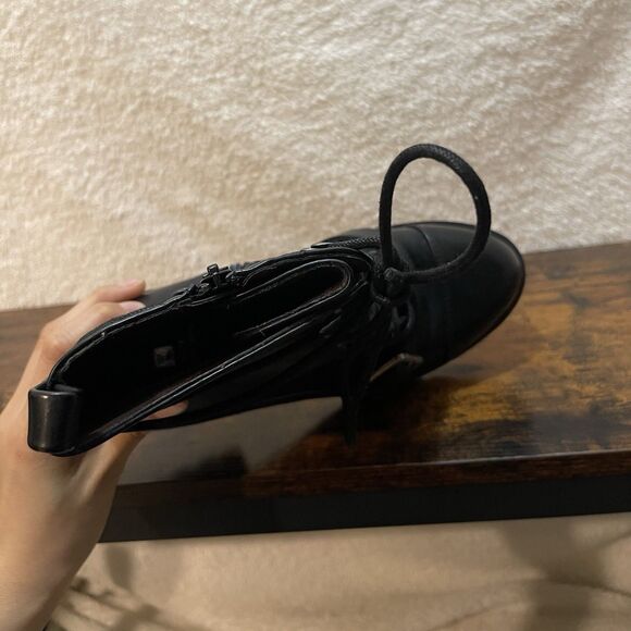 Womens Boots Size 10M White Mountain Combat Decree Black Buckle Zip Lace - Picture 8 of 16